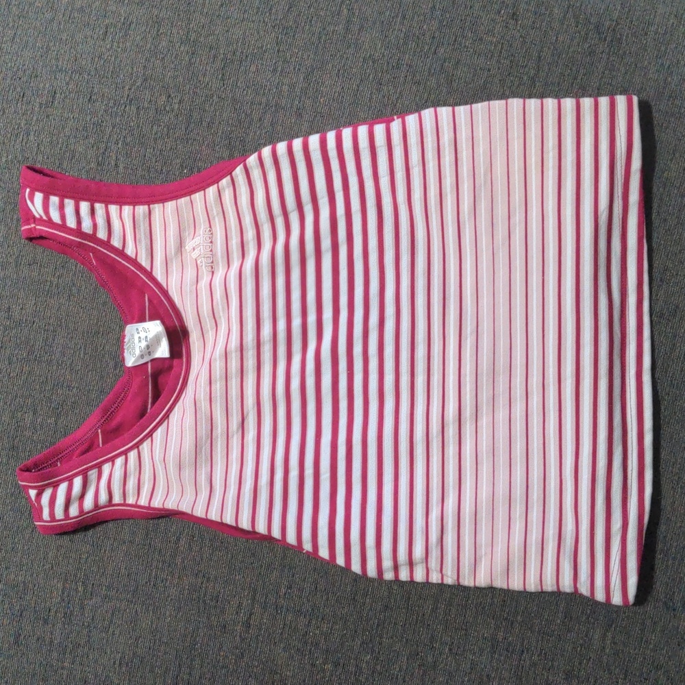 Adidas sleeveless striped top